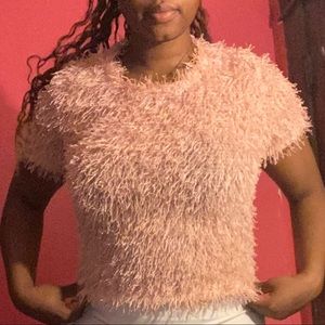 Fuzzy Pink Blouse 🦩